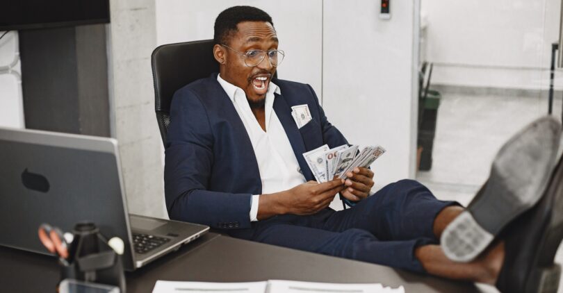 Elegant african man in the office
