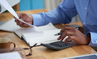 Working on financial report